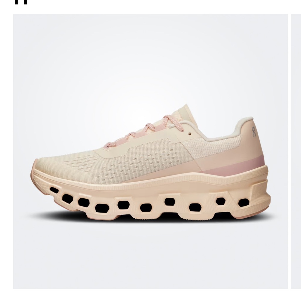 On Running Women's Cream and Pink Running Shoes 7.5 - Picture 4 of 16